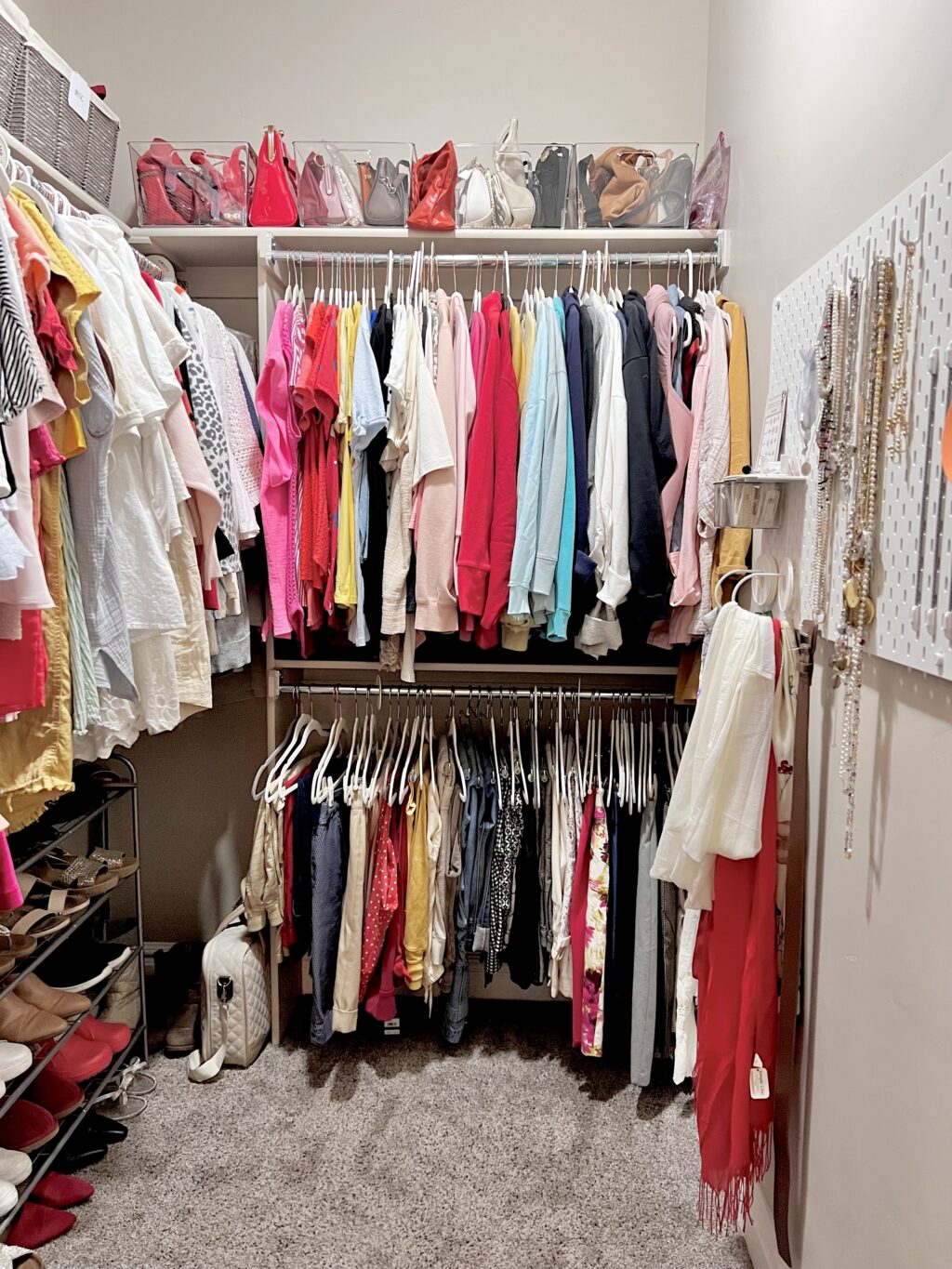 organized closet after photo