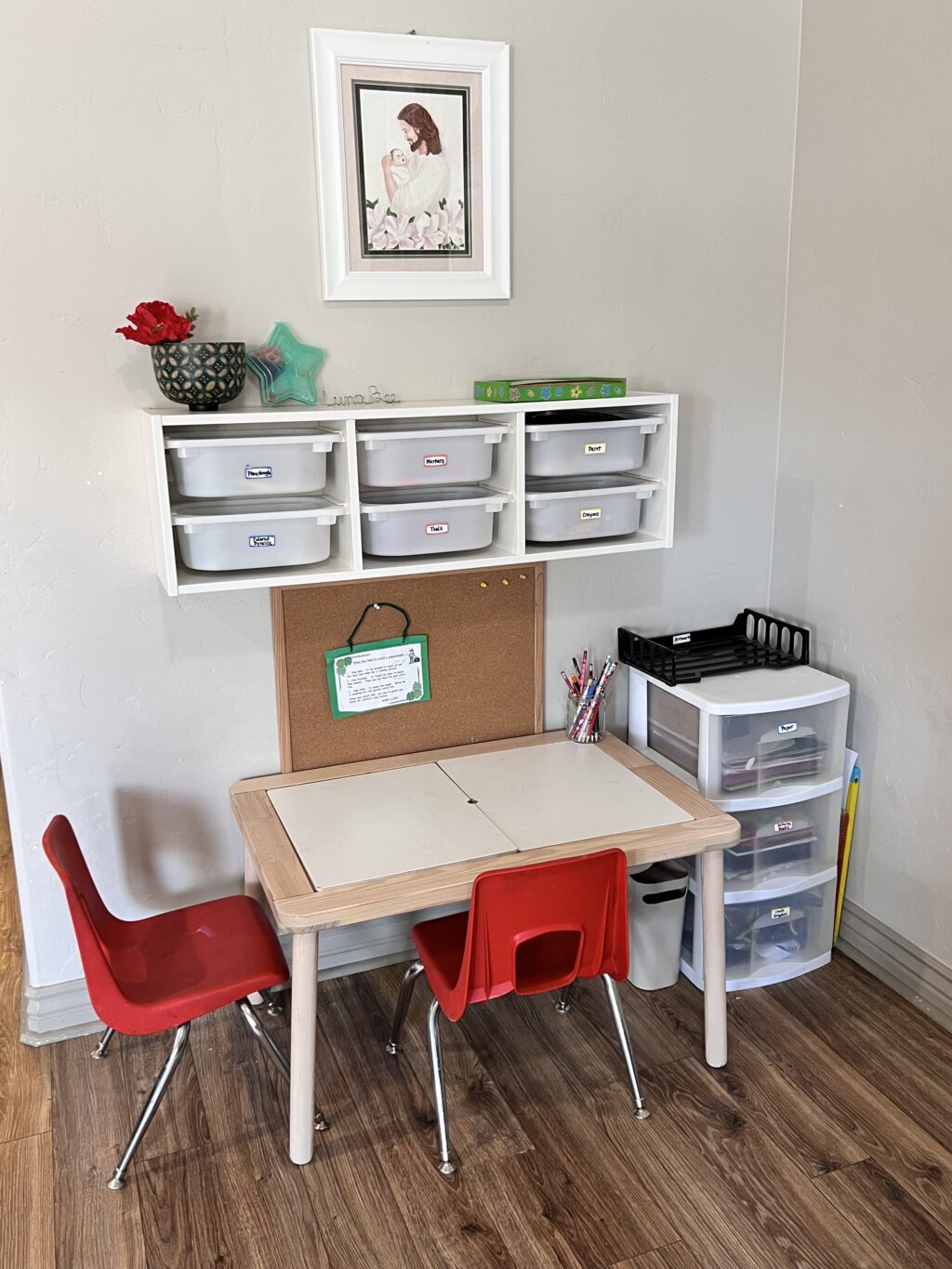 organized and clean desk after photo