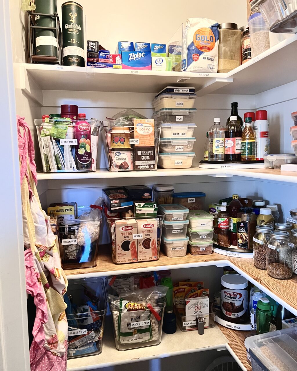 Organized pantry after photo