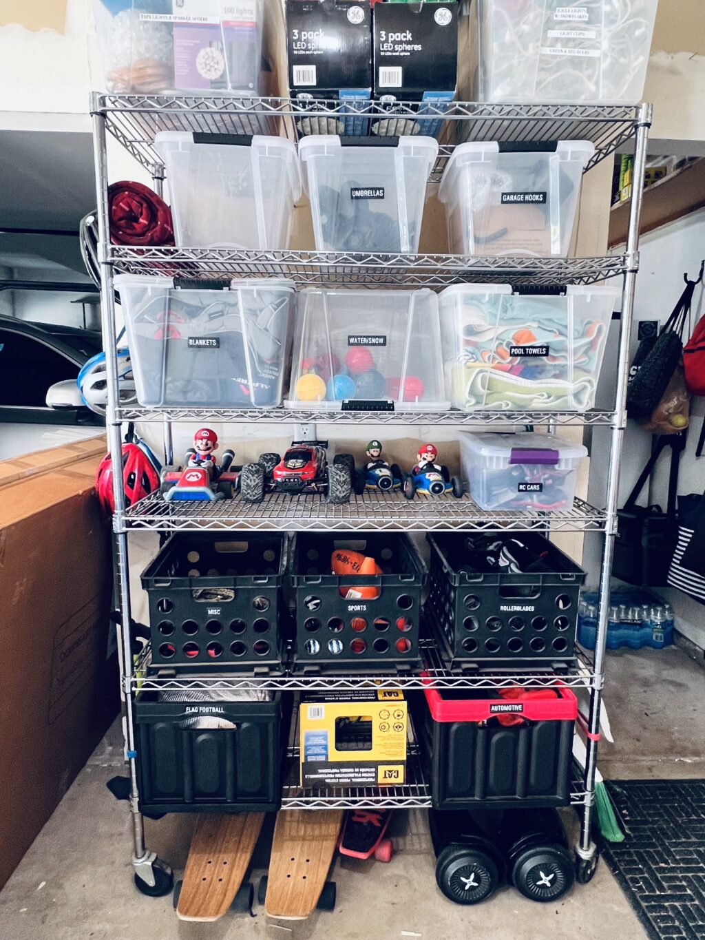 organized garage after photo