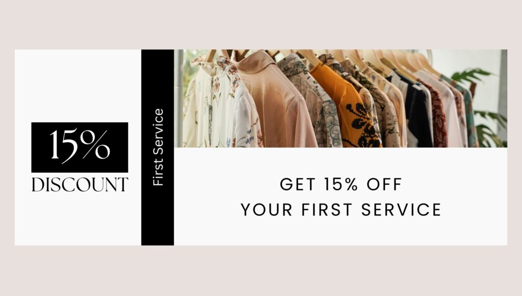 15% off your first service discount